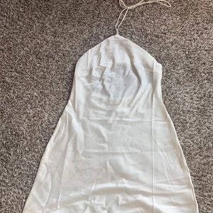 White satin dress from Isabelle’s cabinet